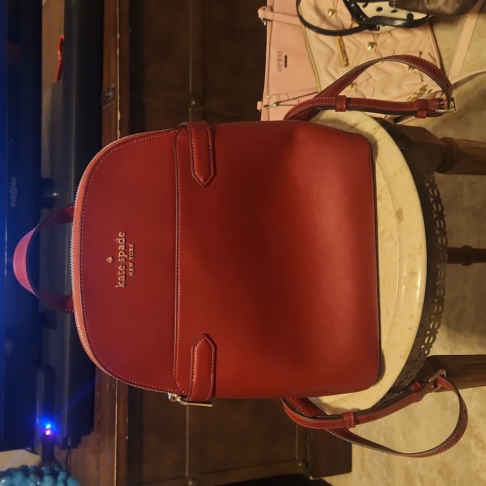 Red Kate Spade Mini Back Pack Purse